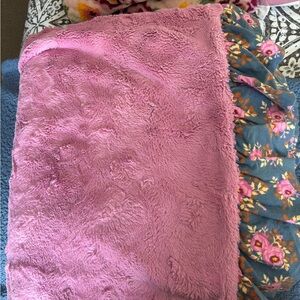 Matilda Jane Pink and Blue Floral Throw Blanket